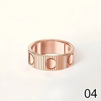 18K Gold plated Unisex L o v e  Ring for Women Jewelry 5 6 7 8 9 10 11 12 💍