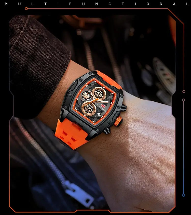 Luxury Rm Style Chronograph Mens Watch With Curved Glass And Openwork Design✨