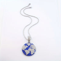 Cuban Chain Necklace - Planet Earth Pendant with chain 🌎