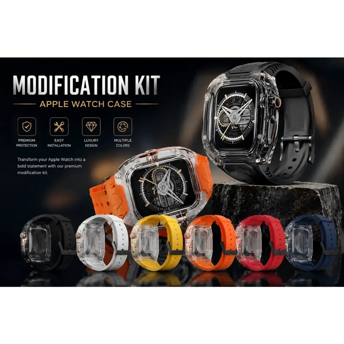 2026 NEW Modification Kit Strap for Apple Watch Series 11/10 46mm 42mm/Ultra 3 2 49mm Case+TPU Bracelet iWatch 9 8 7 6 SE 44mm 45mm 41mm⌚️