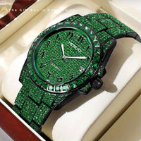 Luxury Green Steel  Diamond Mechanical Automatic Watch ⏱️