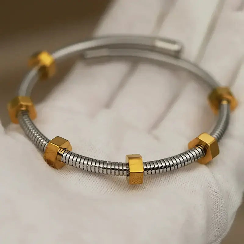 316L Stainless Steel Metal Classic Geometric Bangles&bracelets ✨