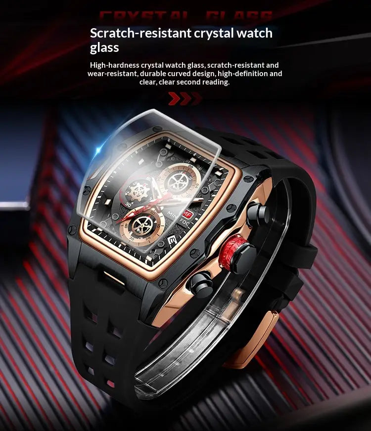 Luxury Rm Style Chronograph Mens Watch With Curved Glass And Openwork Design✨