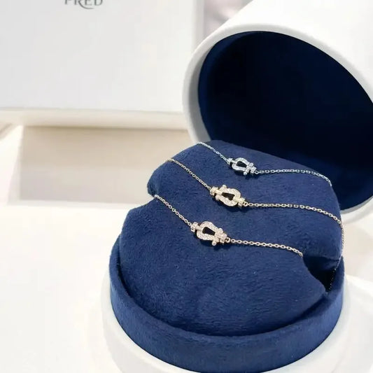 2025 New Half Full Drill Mini Horseshoe Bracelet Simple Light Luxury Niche Bracelet for Women Fashion High Quality Jewelry Gifts