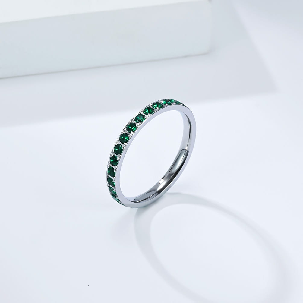 Womens Niche High-end Daisy-studded Stackable Pinky Ring 💍