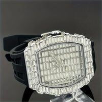 Luxury Ice Watch - Large Square Stainless Steel Case with Sparkling Rhinestone ⌚️