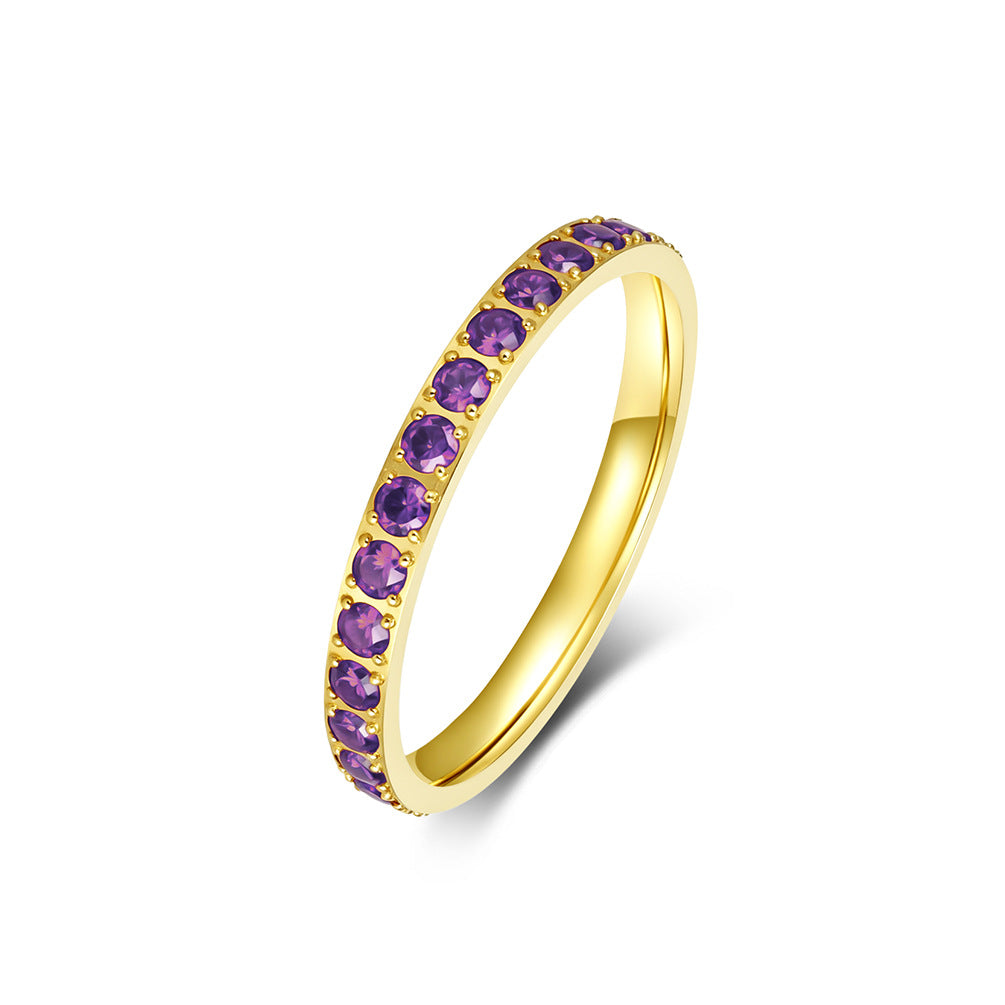 Womens Niche High-end Daisy-studded Stackable Pinky Ring 💍