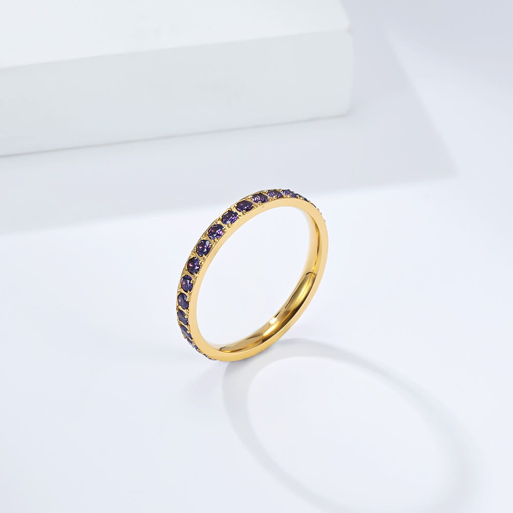 Womens Niche High-end Daisy-studded Stackable Pinky Ring 💍