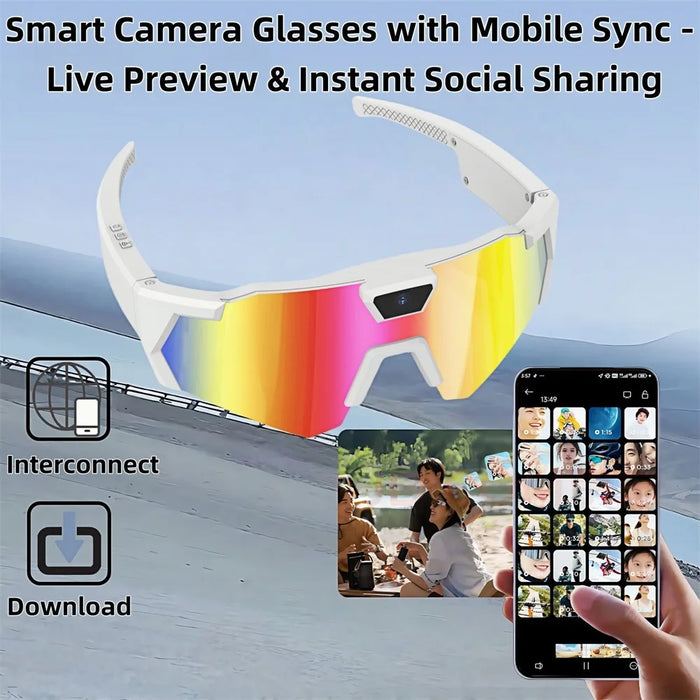 4k Baseball with Camera Smart Glass Waterproof Windproof Skiing Sport Camera Sunglasses 👓
