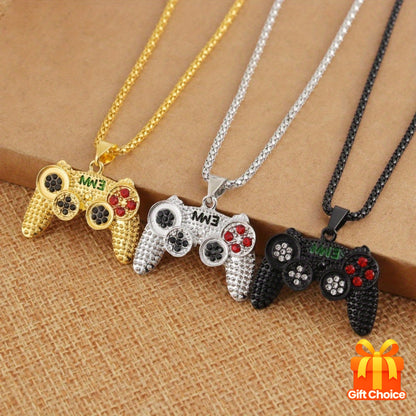 Gamer Controller Pendant Necklace Jewelry, Unplated Alloy Chain ✨