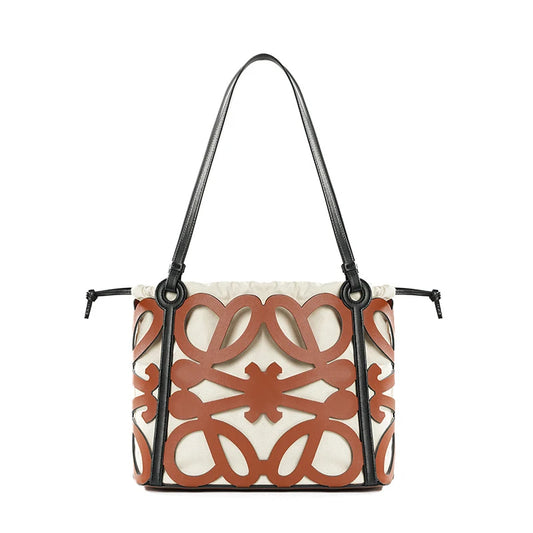 Underarm Tote Bag, Large Capacity, Women'S New Style, Women'S Hand-Held Leather Hollow Out Commuting High-End Shoulder Bag