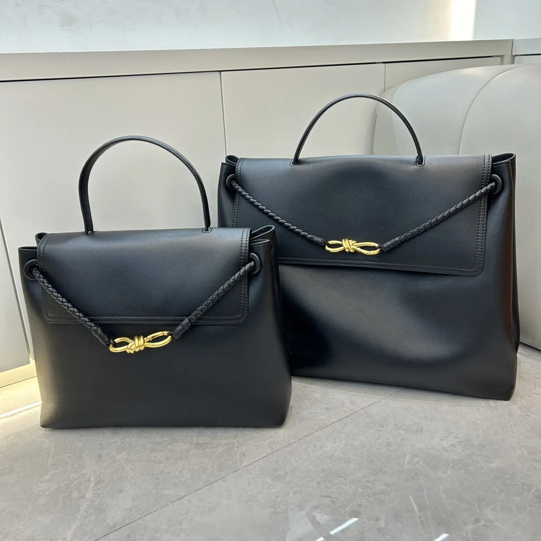 2025 New Handwoven Genuine Leather Flat Weave Handbag Large Capaci Single Oulder Slant Cross Tote Bag for Women