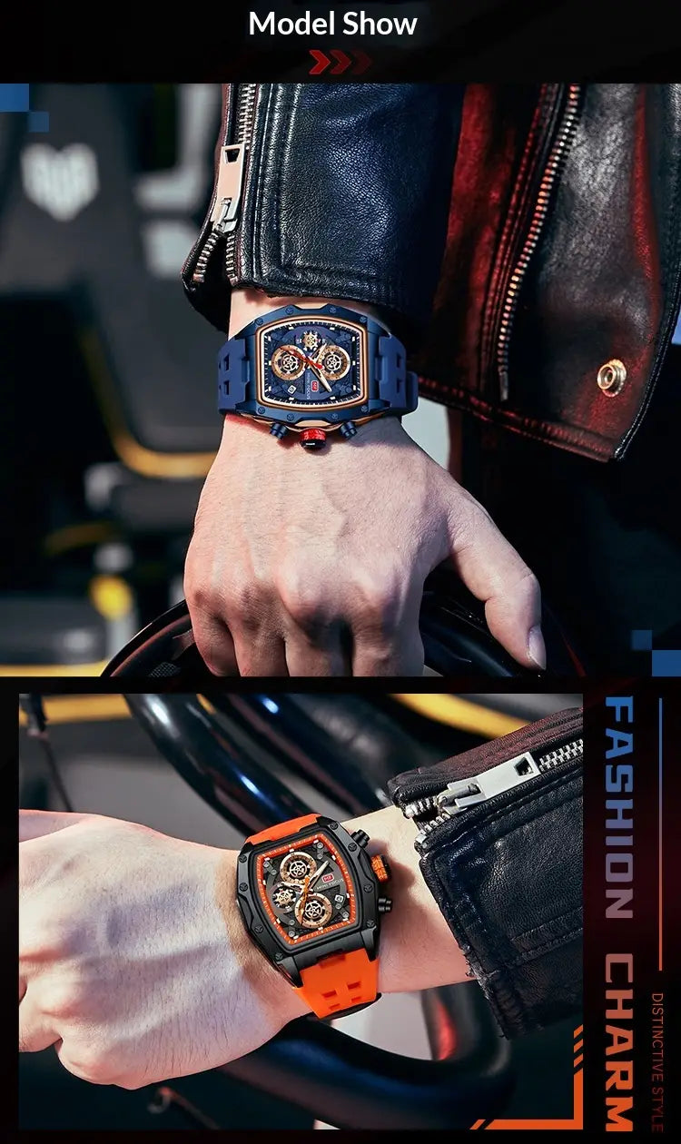 Luxury Rm Style Chronograph Mens Watch With Curved Glass And Openwork Design✨