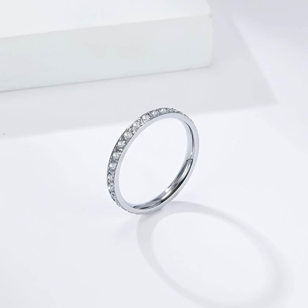 Womens Niche High-end Daisy-studded Stackable Pinky Ring 💍