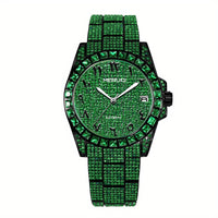 Luxury Green Steel  Diamond Mechanical Automatic Watch ⏱️