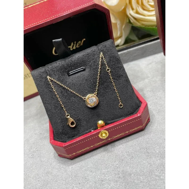 Unique Triple Circle Diamond Necklace, Glamorous & Sophisticated, Hassle-Free Wear, Perfect Blend of Fashion & Quality