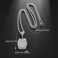 Stylish Pendant Necklace Featuring a Synthetic Synthetic Zircon Watch Design ✨