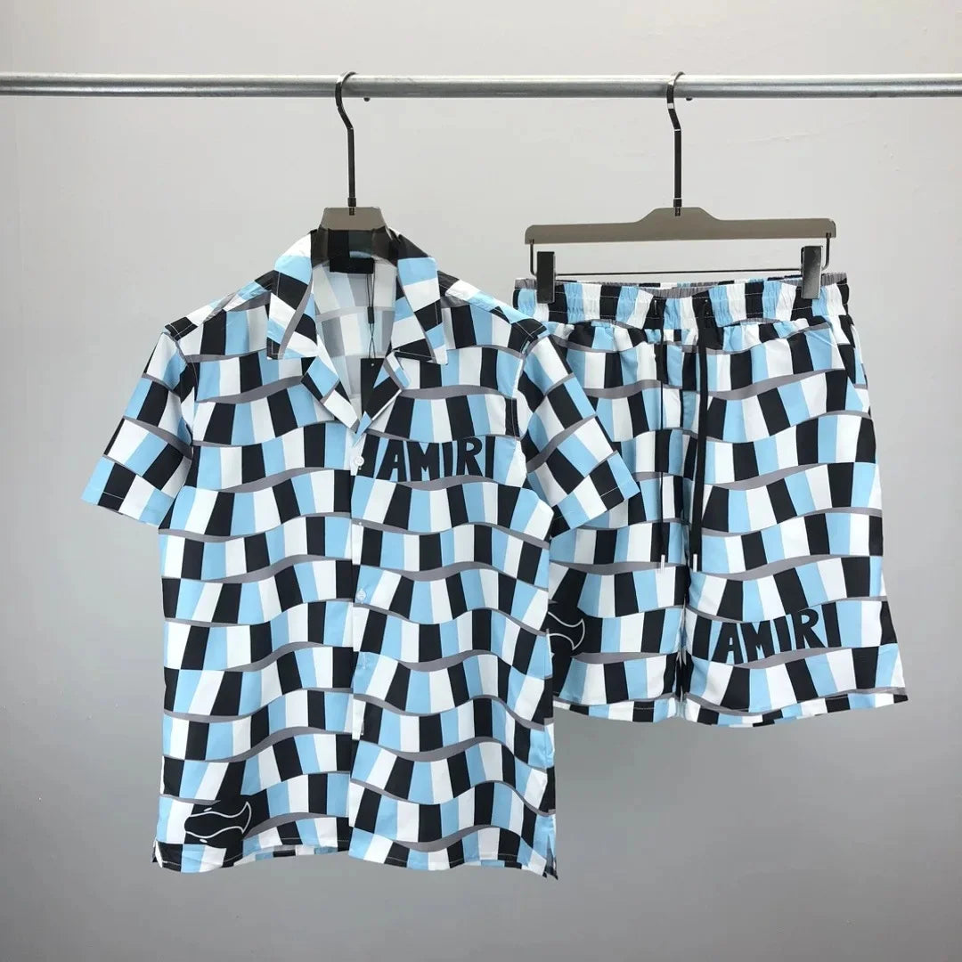Summer Versatile 3D Print Men'S Short Sleeve Hawaiian Shirt Shorts Set Casual Comfortable Unisex Clothing Cheap Y2K Clothes