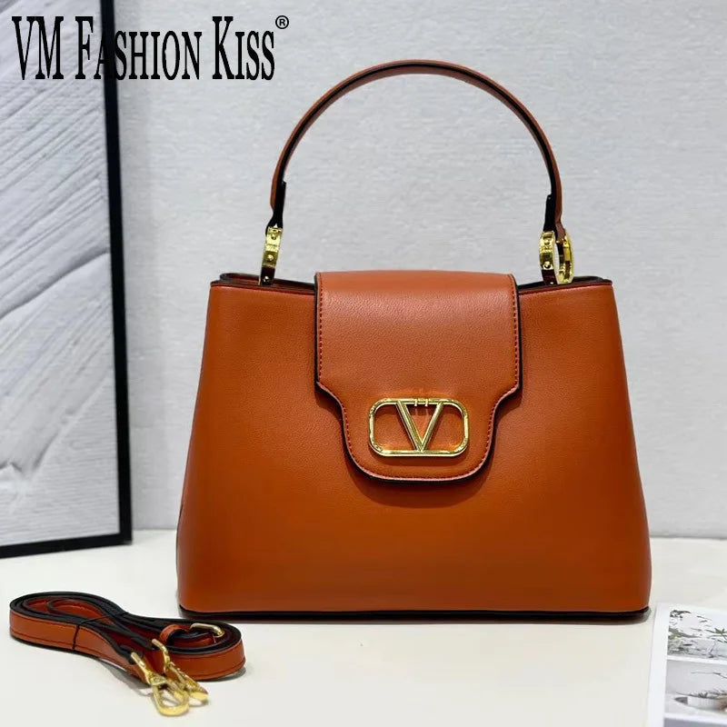 Women'S Microfiber Synthetic Leather Handbag One-Shoulder Crossbody Bag New Fashionable and Versatile High-Quality Satchels Bag