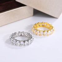 925 Silver Ring  Luxury Female White Crystal Stone Ring Rose Gold Silver 💍