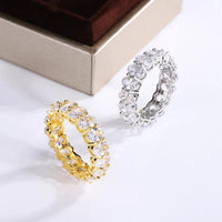 925 Silver Ring  Luxury Female White Crystal Stone Ring Rose Gold Silver 💍