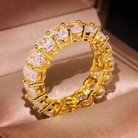 925 Silver Ring  Luxury Female White Crystal Stone Ring Rose Gold Silver 💍