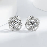 925 Sterling Silver Four-Leaf Clover Jewelry Set - Necklace Ring Earrings 💎