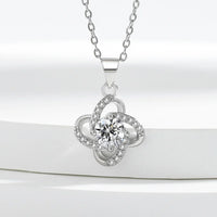 925 Sterling Silver Four-Leaf Clover Jewelry Set - Necklace Ring Earrings 💎