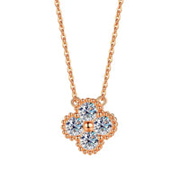 925Sterling Silver Clover Moissanite Women's Necklace With Certificate 💎