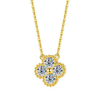 925Sterling Silver Clover Moissanite Women's Necklace With Certificate 💎