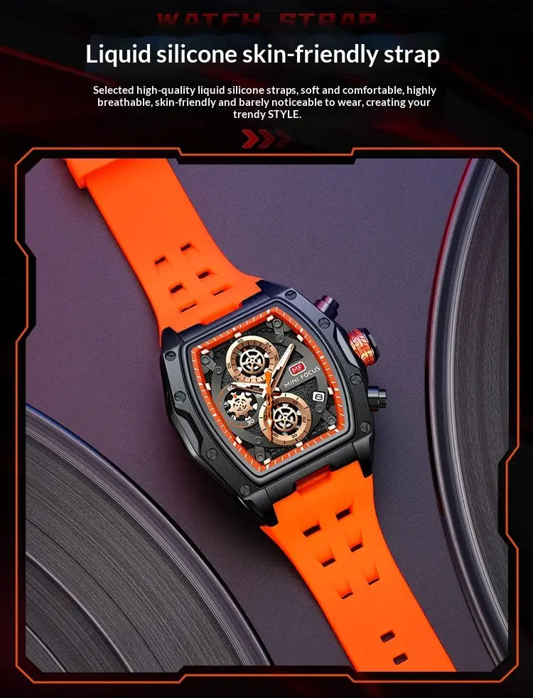 Luxury Rm Style Chronograph Mens Watch With Curved Glass And Openwork Design✨