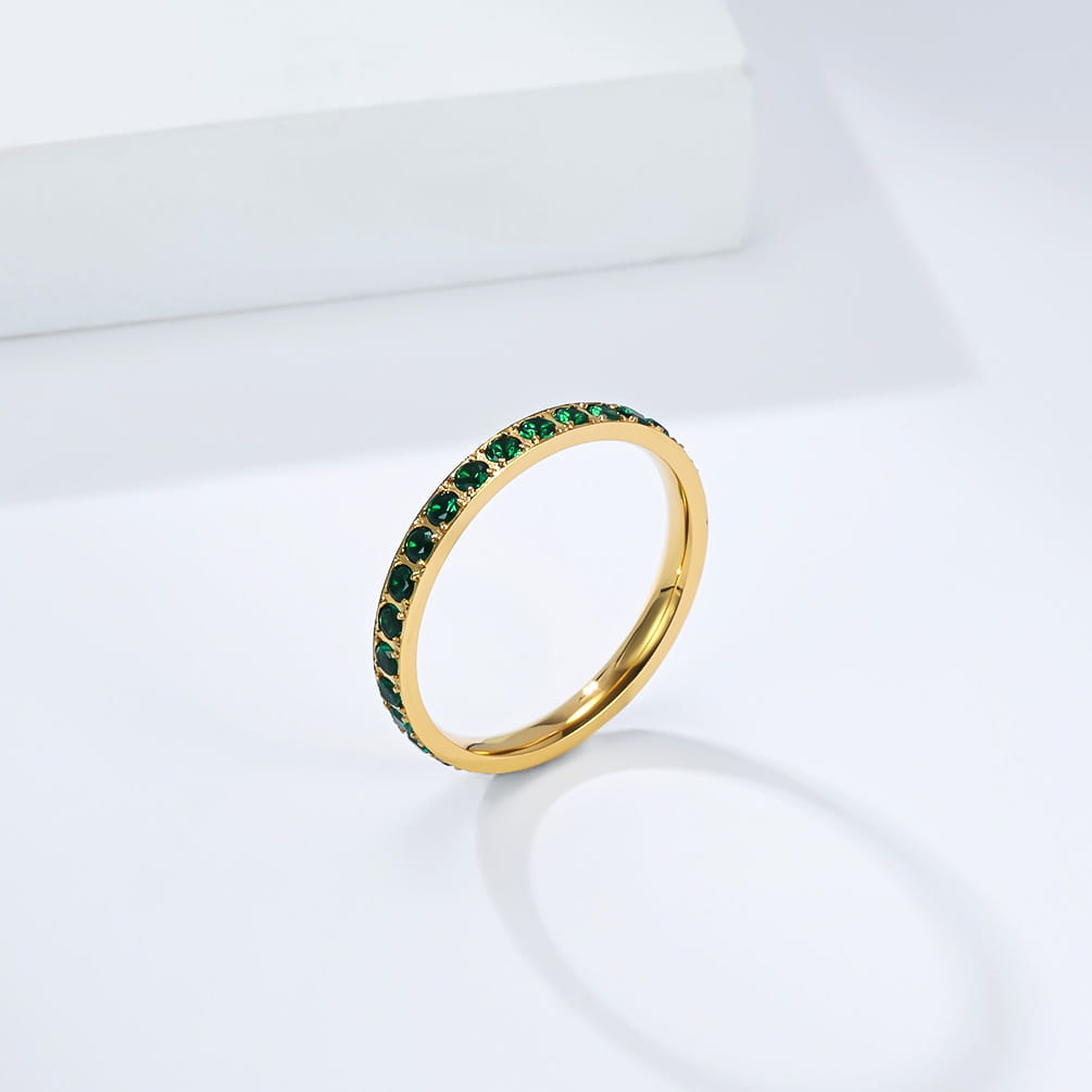 Womens Niche High-end Daisy-studded Stackable Pinky Ring 💍