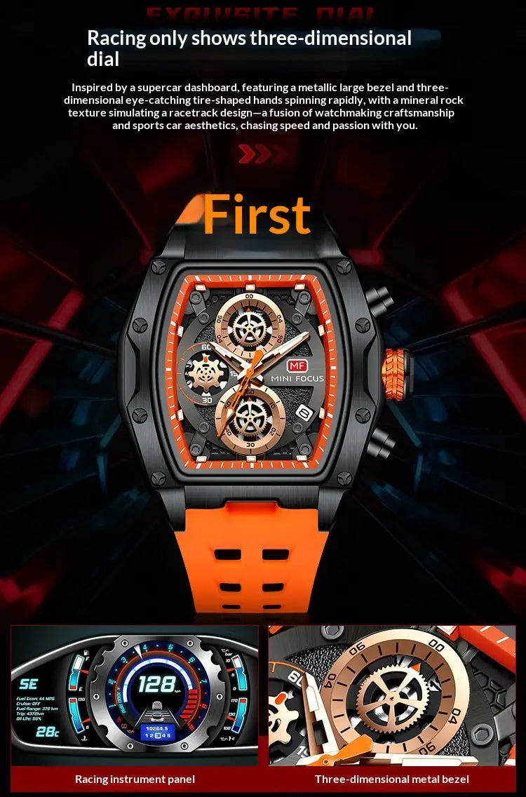 Luxury Rm Style Chronograph Mens Watch With Curved Glass And Openwork Design✨