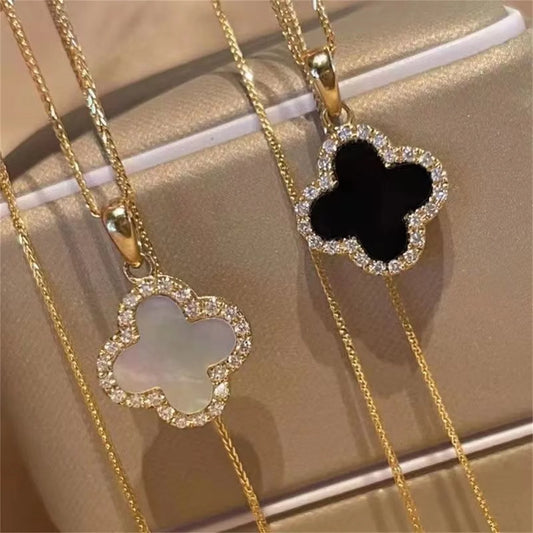 Luxury 4 Leaf Flower Pendant Necklace Earrings for Women✨