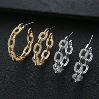 Luxury Link  Women Wedding Round Circle Hoop Earrings 💎