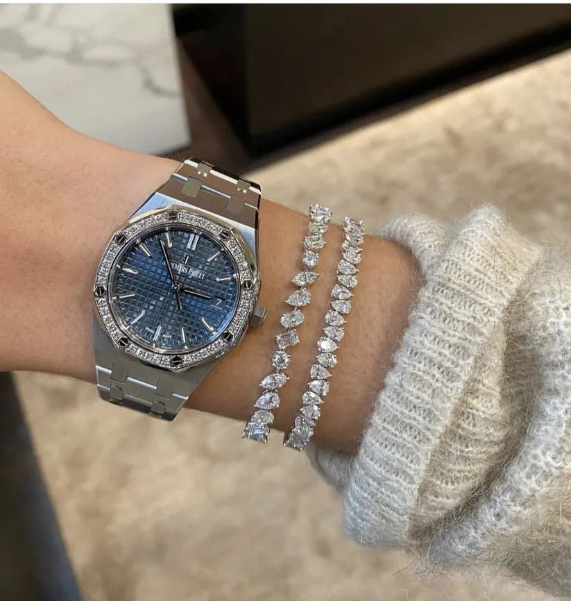Luxury Square Water Drop Tennis Chain Bracelets Cubic Zirconia CZ Bohemian 💎