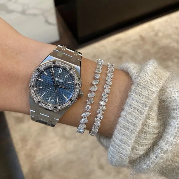 Luxury Square Water Drop Tennis Chain Bracelets Cubic Zirconia CZ Bohemian 💎