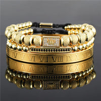 - Luxury Royal King Crown Bracelet Set For Men Stainless Steel Bangle 👑