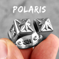 CRH Gothic Flower Stainless Steel Mens Open Rings Punk Unique✨