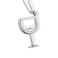 Zircon Crystal Wine Cup Pendants Women Neck Jewelry 💎