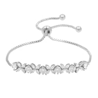 Cubic Zirconia CZ Crystal Adjustable Flower Bracelets 💎