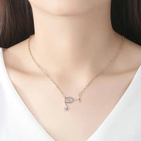 Zircon Crystal Wine Cup Charm Necklace Choker 💎