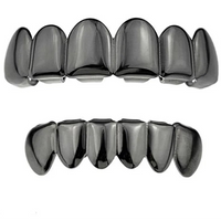 Gold Silver Plated HIP HOP Tooth Grillz Top& Bottom  Teeth Set 🦷