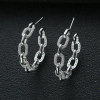 Luxury Link  Women Wedding Round Circle Hoop Earrings 💎