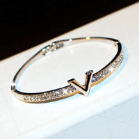 Luxury Micro Inlaid Zircon Word Lady Bracelets for Women Temperament Exquisite ✨