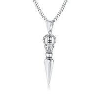 GANDHANRA STAINLESS STEEL VAJRA DAGGER PATRON SAINT AMULET NECKLACE✨