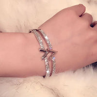 Luxury Micro Inlaid Zircon Word Lady Bracelets for Women Temperament Exquisite ✨