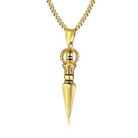 GANDHANRA STAINLESS STEEL VAJRA DAGGER PATRON SAINT AMULET NECKLACE✨