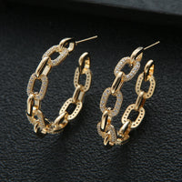 Luxury Link  Women Wedding Round Circle Hoop Earrings 💎