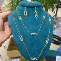 Dainty Choker Earring Ring Sets Stackable Long Necklace jewelry 💎